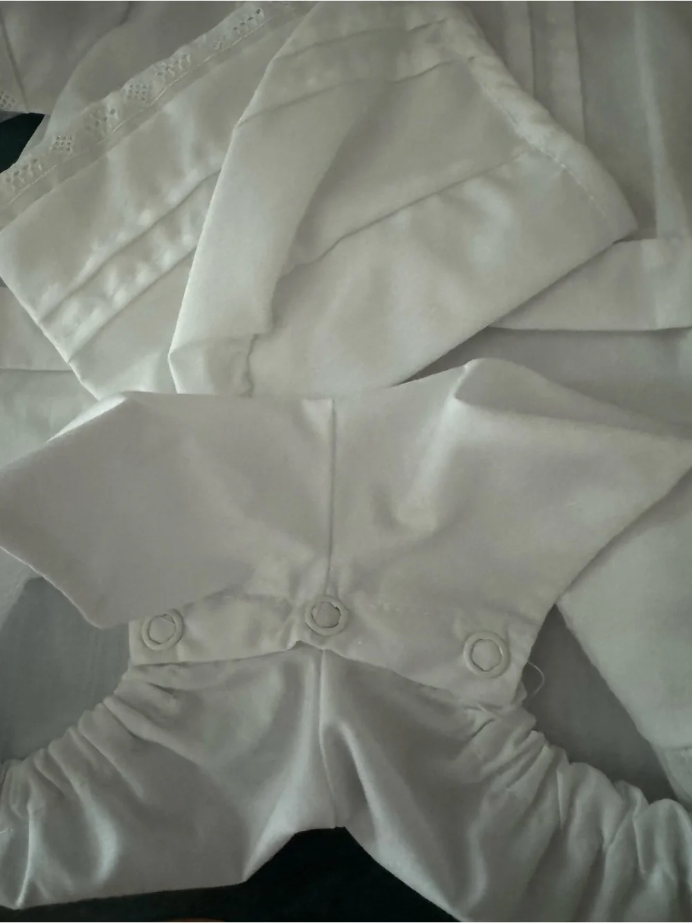 Vintage White Alexis Christening Baptism Romper Suit & Hat Size 3 Mos 10-13 lbs